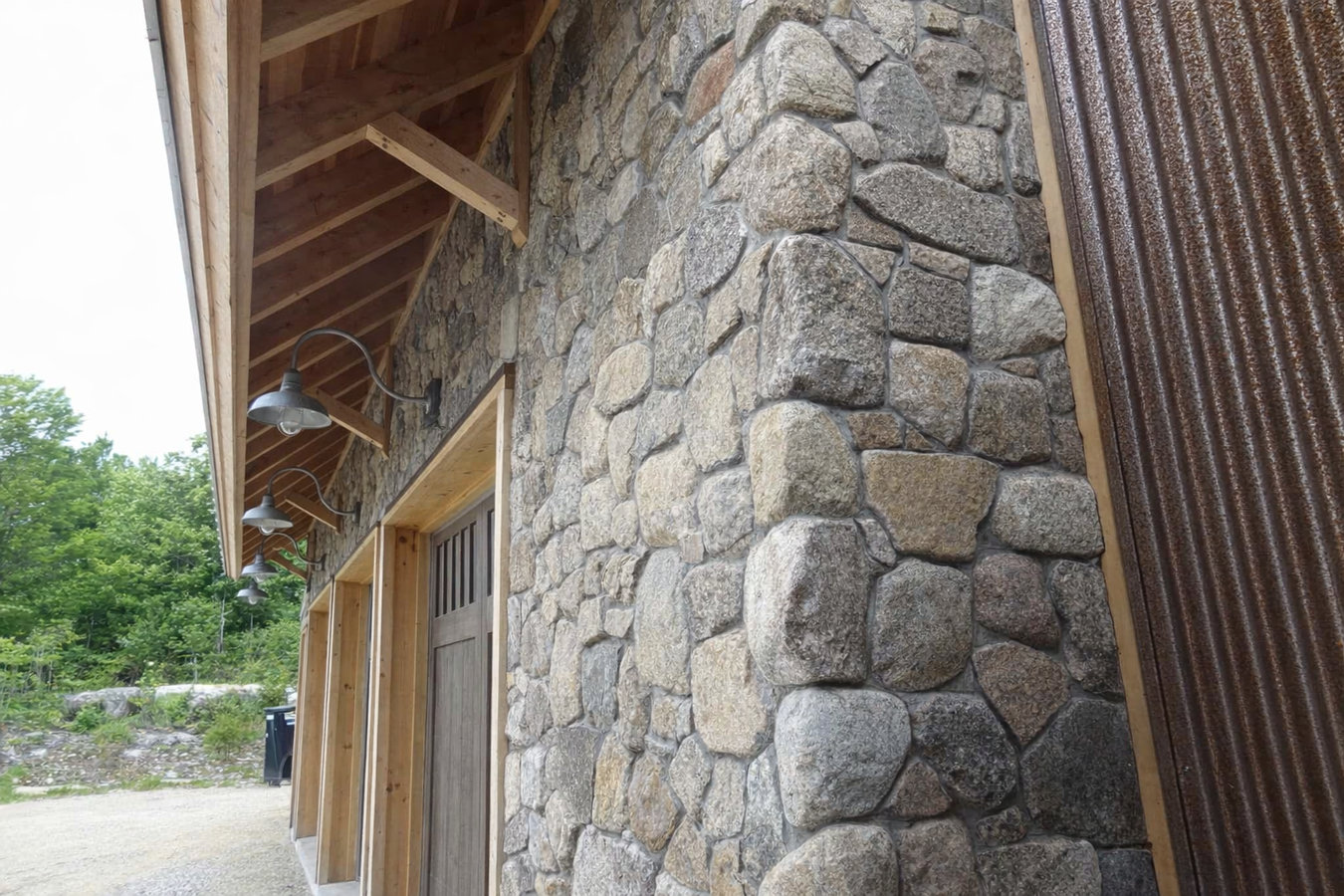 Stone veneer installation